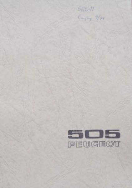 Peugeot 505 Modellprogramm 1979 "Technische Beschreibung" 1979 Automobil-Pressemappe (1796)